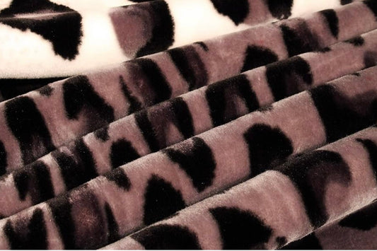 Black leopard faux mink Korean plush heavy duty blanket