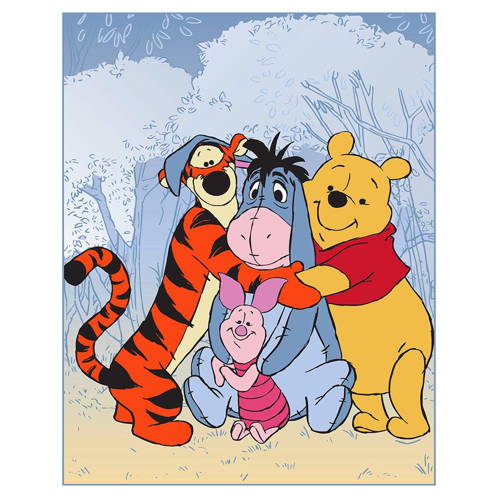 Winnie Pooh and friends Sherpa blanket