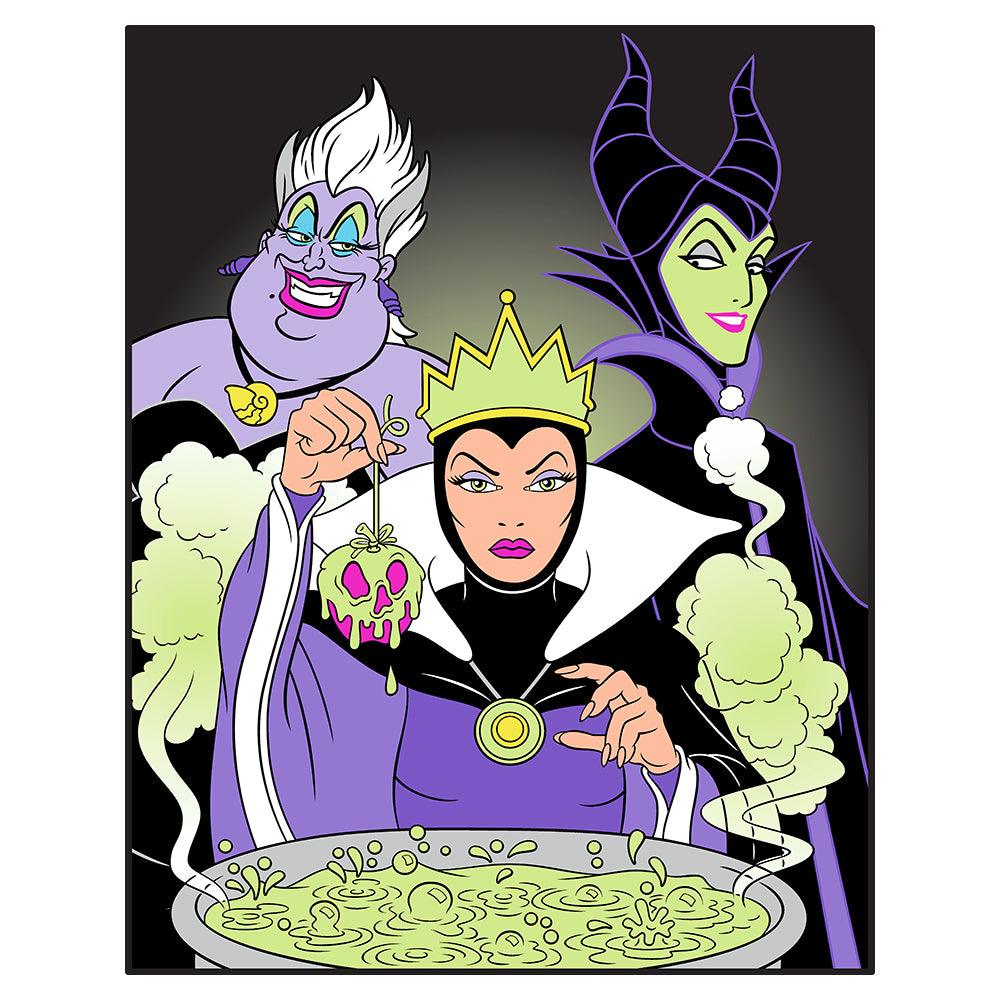 Disney Villain Maleficent, The Evil Queen, and Ursula