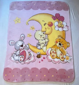light pink baby blanket