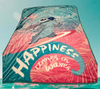 "Happiness comes in waves" stitch plush blanket